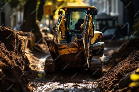 digging ditch with skid steer|skid steer loader for holes.